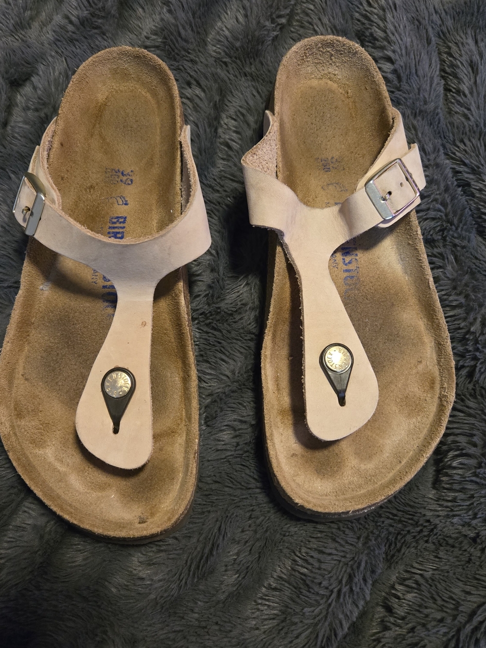 Birkenstock Tan Suede Single-Buckle Sandal